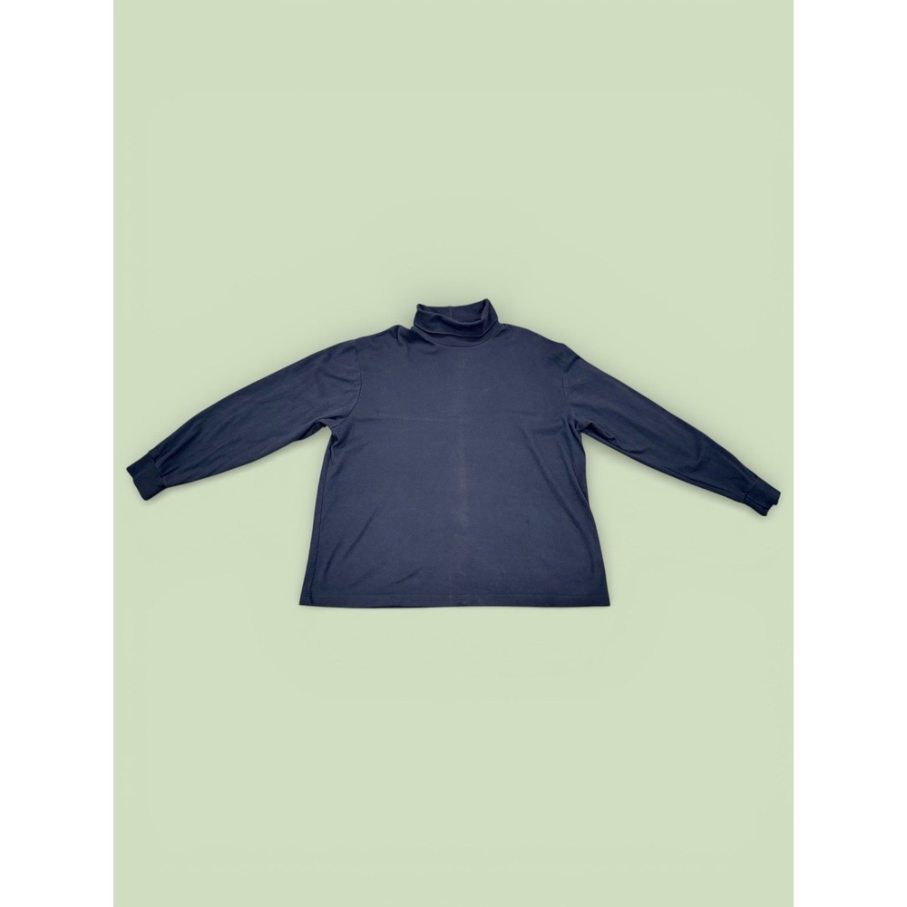 Cambridge Classics Men's XL Black Turtleneck Long Sleeve 100% Cotton Shirt